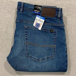 Buffalo David Bitton Jack Jeans Mens 36 x 30 Slim Fit Straight Medium Wash Denim